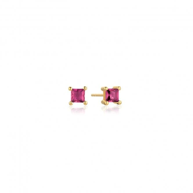 Pink Zirconia Ellera Quadrato Earrings SJ - E42277 - PKCZ - YGSif JakobsSJ - E42277 - PKCZ - YG