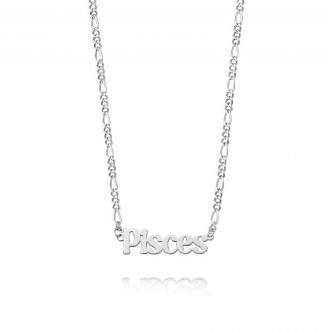 Pisces Zodiac Recycled Sterling Silver Necklace ZN12_SLV