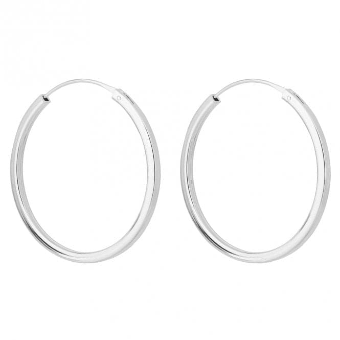 Plain Medium Square Cut Hoop Earrings E6283BeginningsE6283