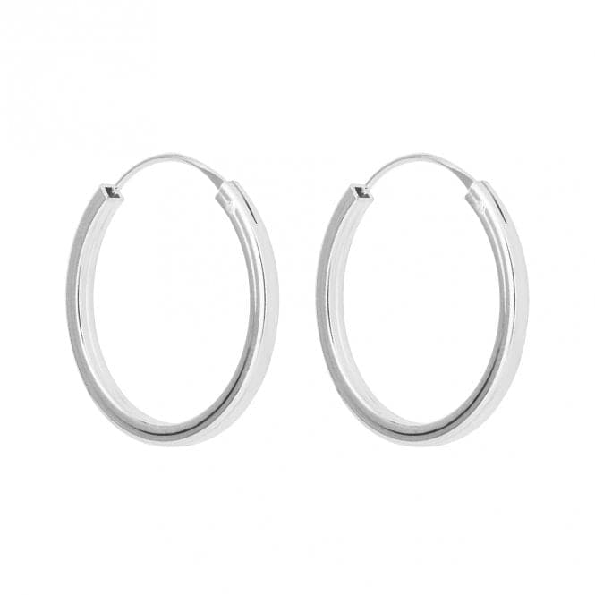 Plain Small Square Cut Hoop Earrings E6282BeginningsE6282