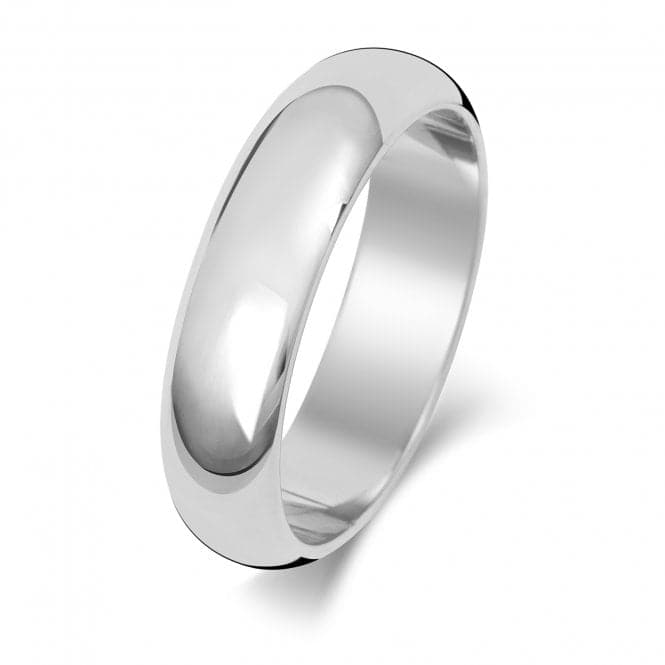 Platinum D Shape 5mm - 1.2 Wedding Ring WP105LWedding BandsWP105L/M