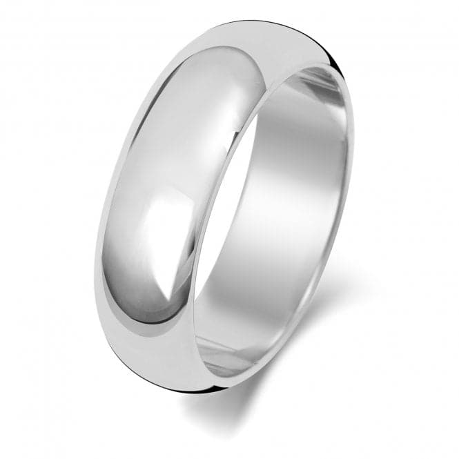 Platinum D Shape 6mm - 1.25 Wedding Ring WP106LWedding BandsWP106L/M