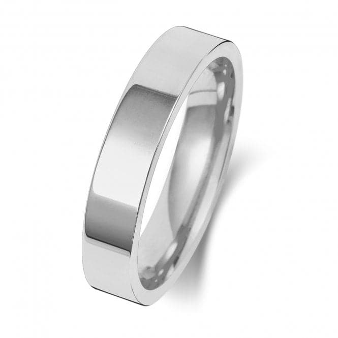 Platinum Flat Court 4mm - 1.2 Wedding Ring WP124LWedding BandsWP124L/J