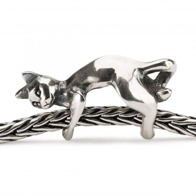 Playful Cat Sterling Silver Bead TAGBE - 30153TrollbeadsTAGBE - 30153