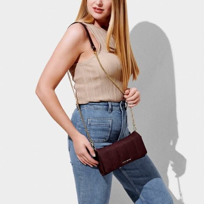 Plum Kayla Quilted Crossbody KLB2305Katie LoxtonKLB2305