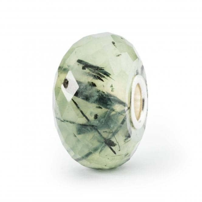 Prehnite with Toumalinated Quartz Bead TSTBE - 20041TrollbeadsTSTBE - 20041