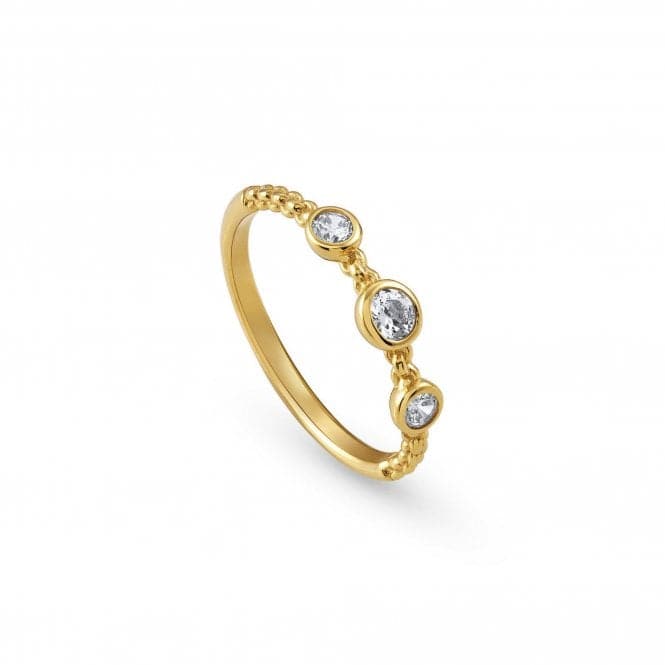 Prestige Sterling Silver Bella Zirconia Round Yellow Gold Ring 142680/007Nominations142680/007/022