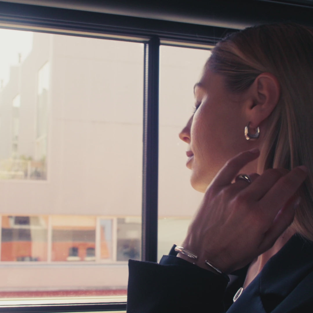 Sif Jakobs 925 Sterling Silver Borsa Grande Earrings SJ-E2621-CZ