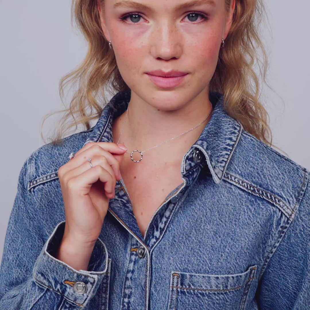 Sterling Silver Gocciolina Circolo Necklace SJ-N2627