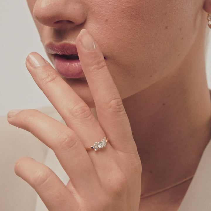 14k Yellow Gold Lovere Diamond Ring SJ-R2550-WD-YG