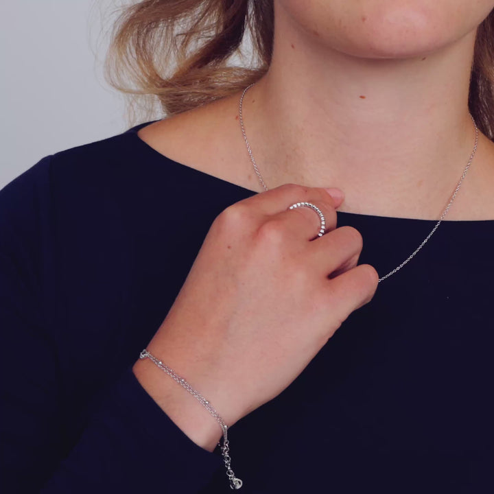 Sterling Silver Multicoloured Zirconia Sarzana Ring SJ-R2750-XCZ