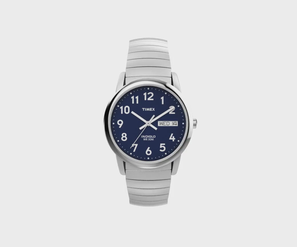 Timex Gents Easy Reader Silver Watch T20031