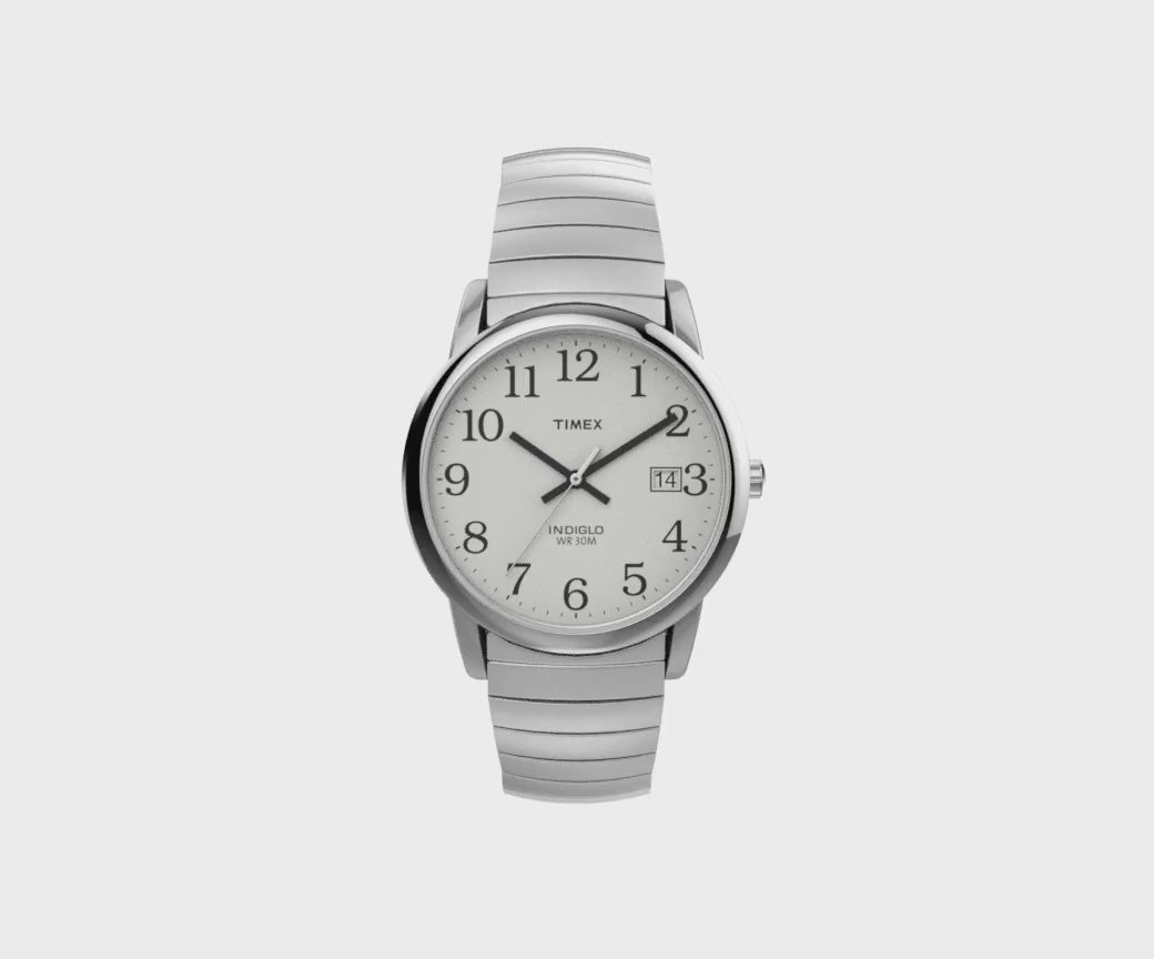 Timex Gents Easy Reader Silver Watch T2H451