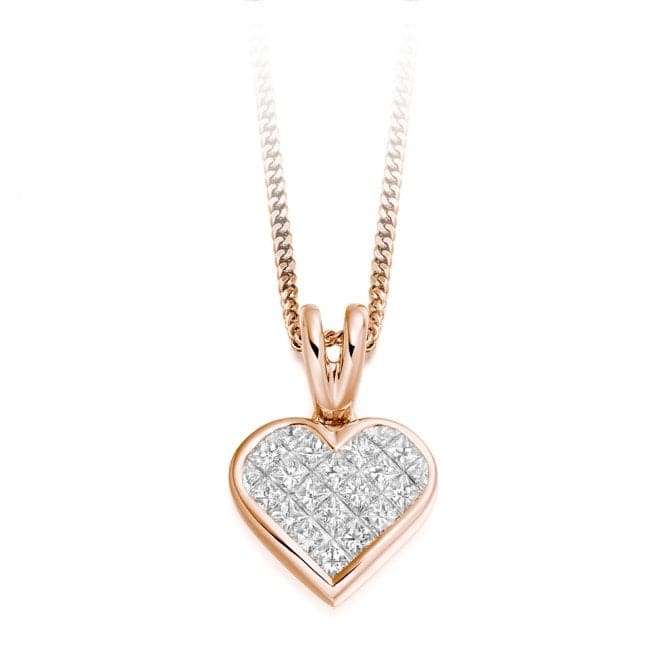 Princess Cut Diamond Heart Pendant 1.10ctThe Harmony CollectionPE014 - 3RG