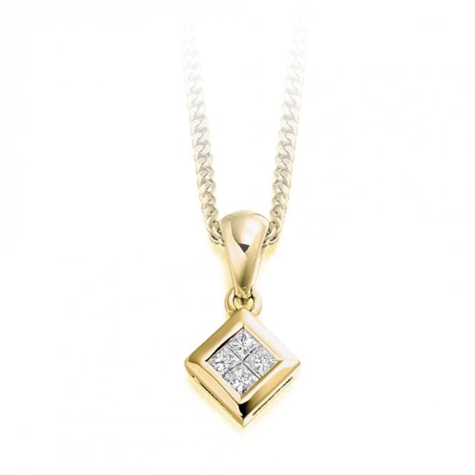 Princess Cut Diamond Pendant 0.15ctThe Harmony CollectionPE148 - 2RG