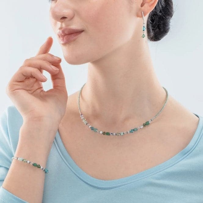 Princess Shape Mix Mint Green Necklace 4239/10 - 0522Coeur De Lion4239/10 - 0522