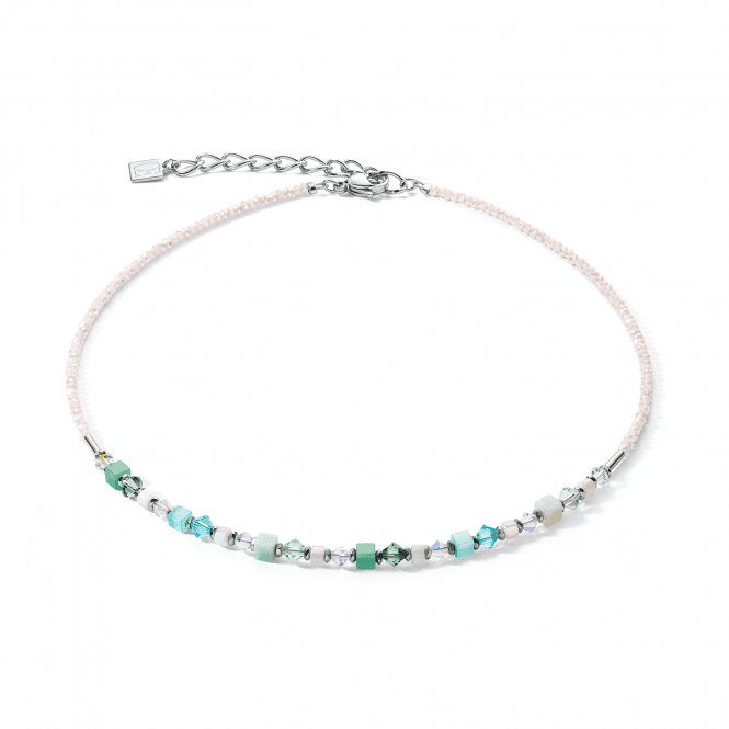 Princess Shape Mix Mint Green Necklace 4239/10 - 0522Coeur De Lion4239/10 - 0522