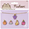 Pusheen The Cat Multi Charm Fruits Themed Necklace Set PTCNS124