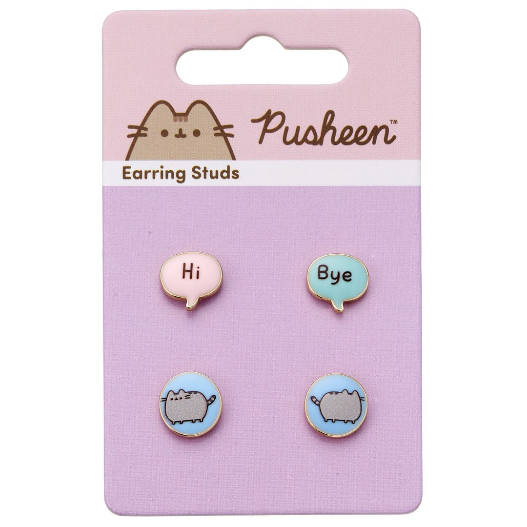 Pusheen the Cat "Hi , Bye" Stud Earrings Set PTCES103PusheenPTCES103