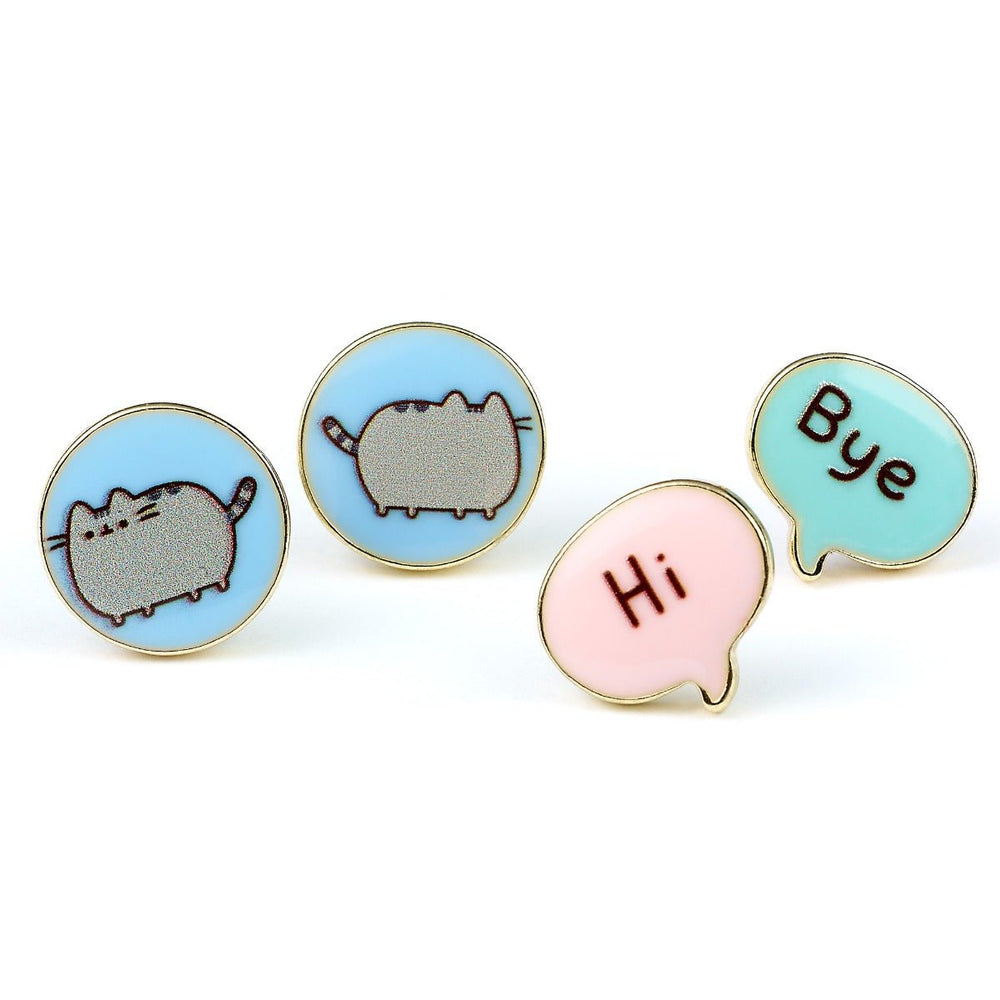 Pusheen the Cat "Hi , Bye" Stud Earrings Set PTCES103PusheenPTCES103