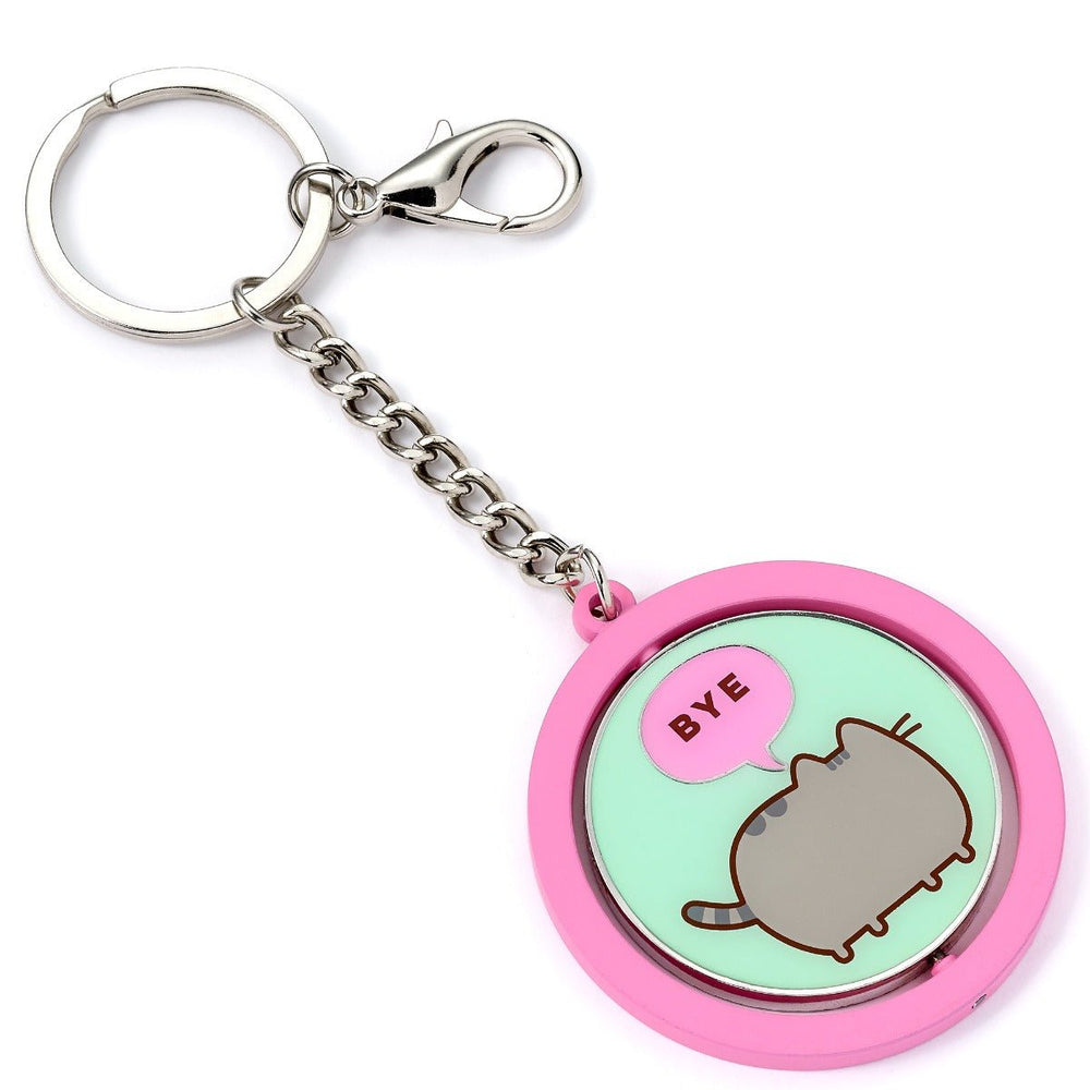 Pusheen the Cat Pink & Blue "Hi , Bye" Spinning Keyring PTCK0108PusheenPTCK0108