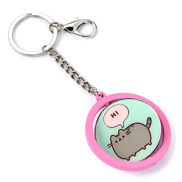 Pusheen the Cat Pink & Blue "Hi , Bye" Spinning Keyring PTCK0108PusheenPTCK0108