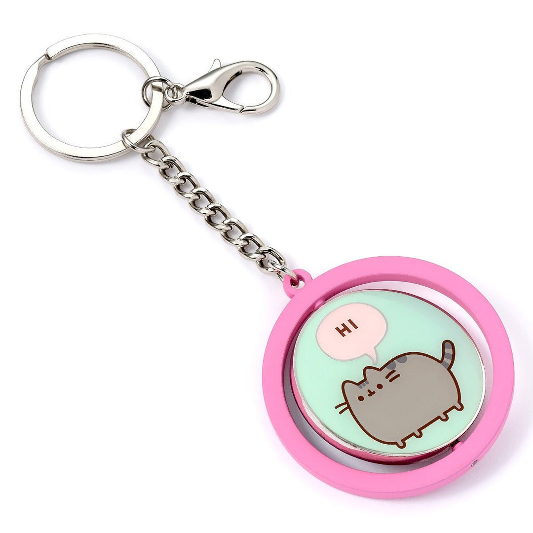 Pusheen the Cat Pink & Blue "Hi , Bye" Spinning Keyring PTCK0108PusheenPTCK0108