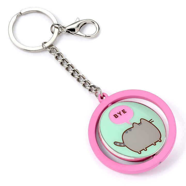 Pusheen the Cat Pink & Blue "Hi , Bye" Spinning Keyring PTCK0108PusheenPTCK0108