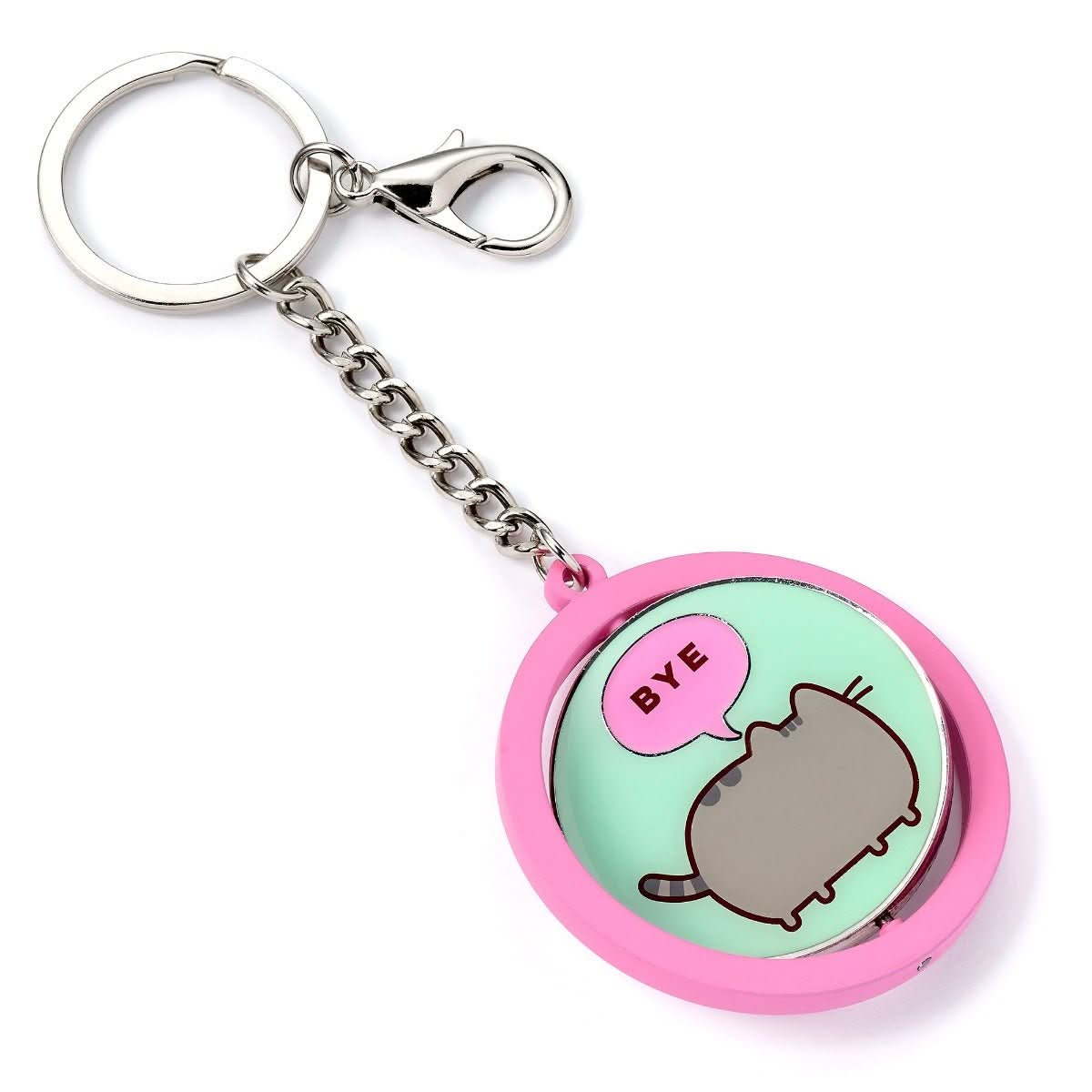 Pusheen the Cat Pink & Blue "Hi , Bye" Spinning Keyring PTCK0108PusheenPTCK0108