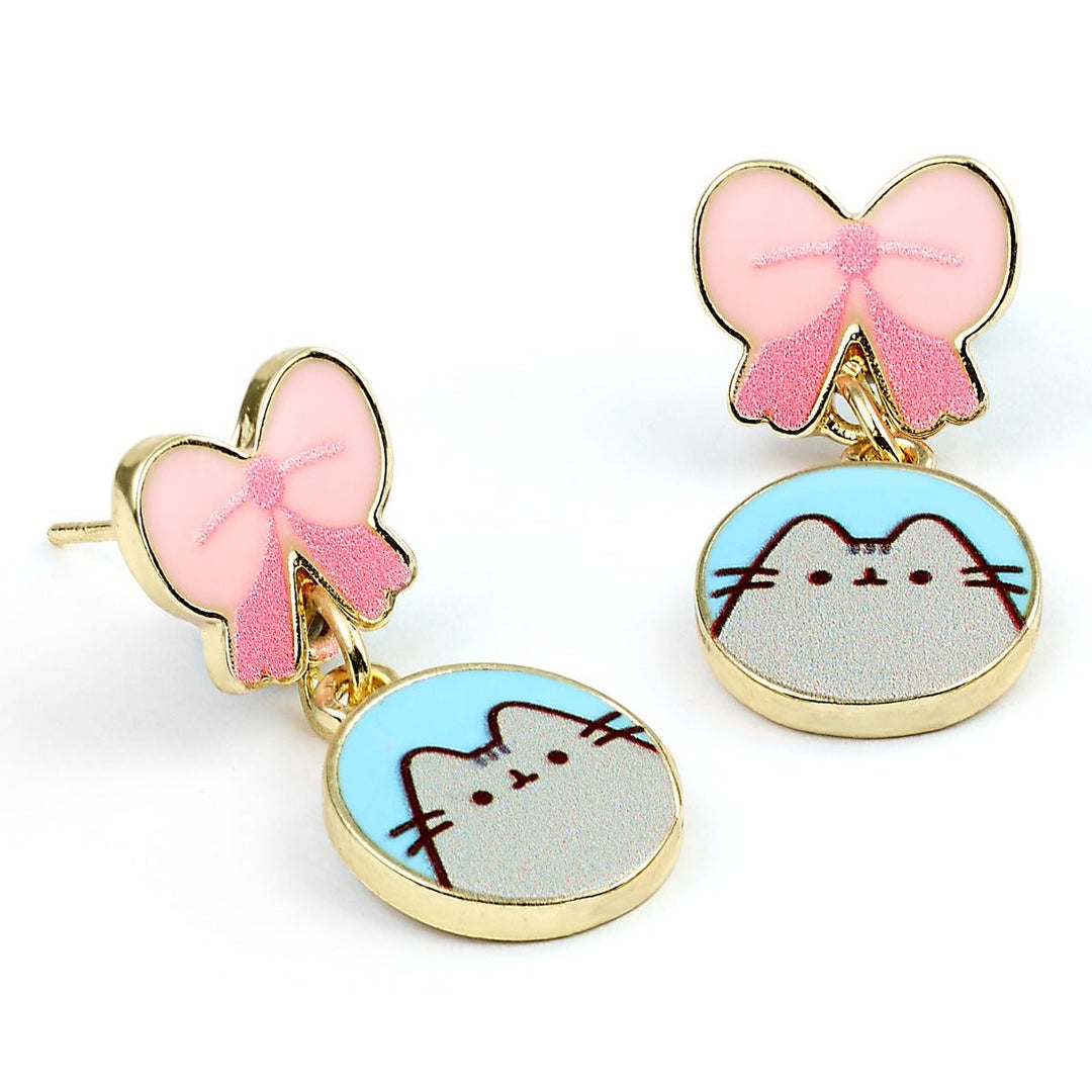 Pusheen the Cat Pink Bows Drop Earrings PTCE0105PusheenPTCE0105