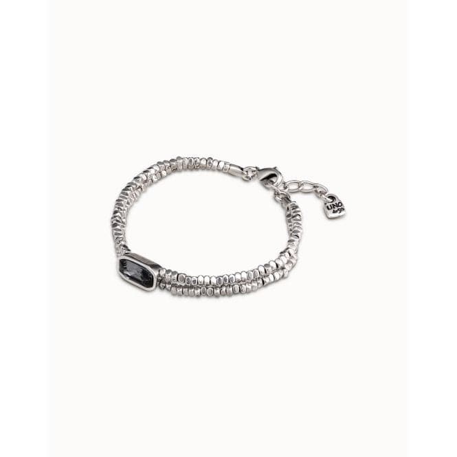 Python Grey Metal Faceted Crystal BraceletUNOde50PUL2185NGRMTL0U