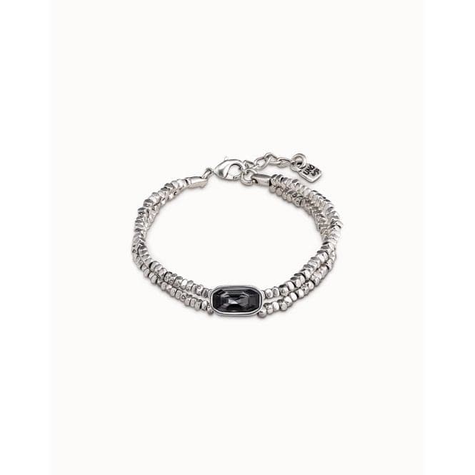 Python Grey Metal Faceted Crystal BraceletUNOde50PUL2185NGRMTL0U