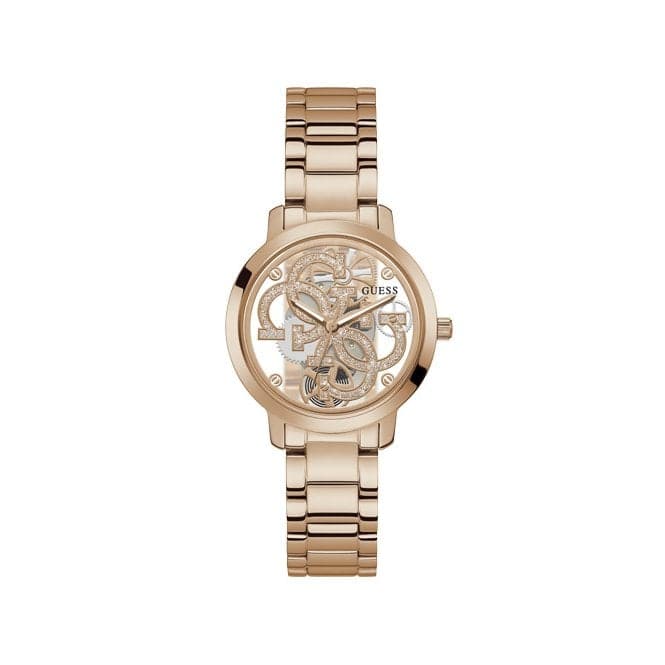 Quattro Clear Ladies Trend Rose Gold Stainless Steel Watch GW0300L3Guess WatchesGW0300L3