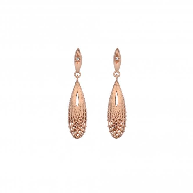 Quest Filigree Teardrop Rose Gold Earrings DE656Hot DiamondsDE656