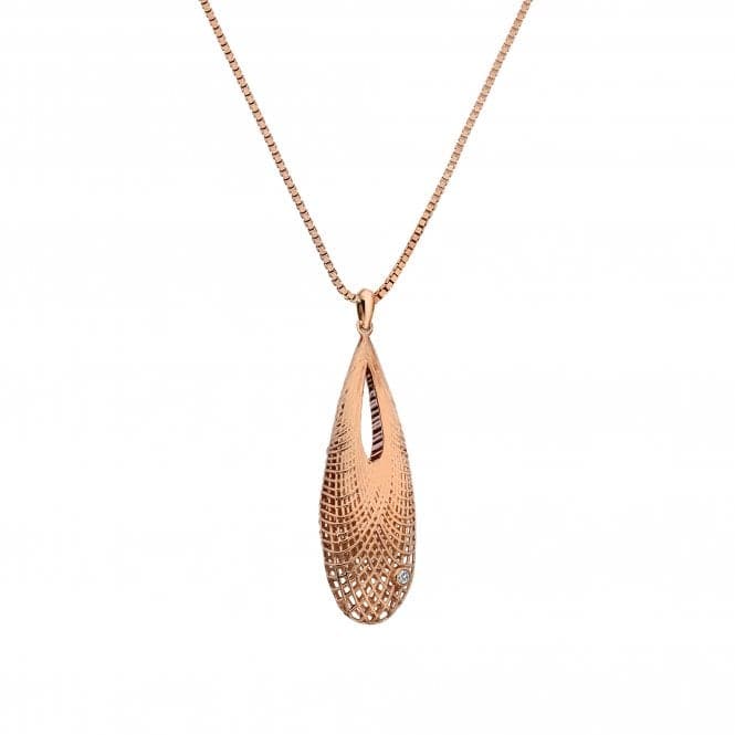 Quest Filigree Teardrop Rose Gold Pendant DP832Hot DiamondsDP832