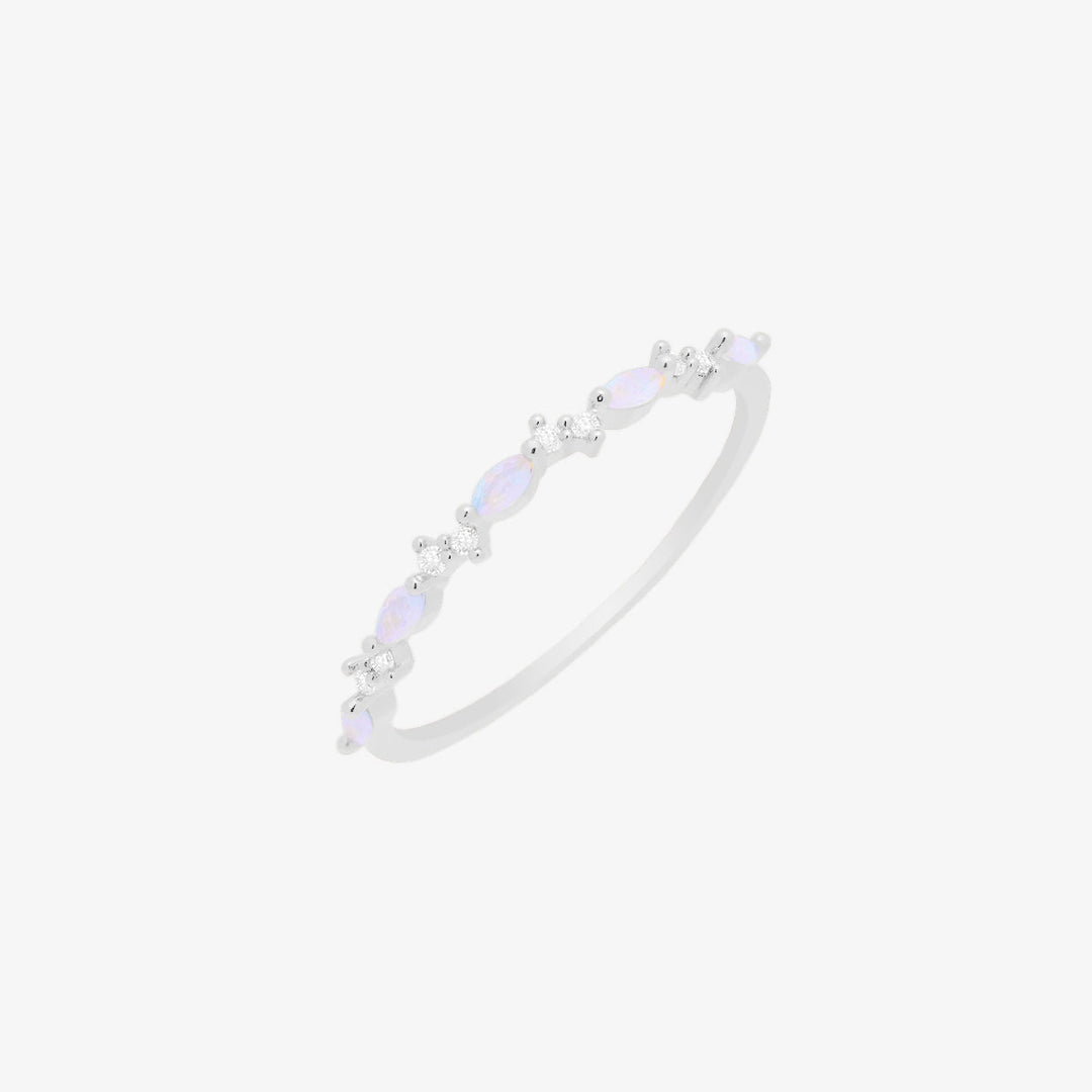Moonstone braid ring-4