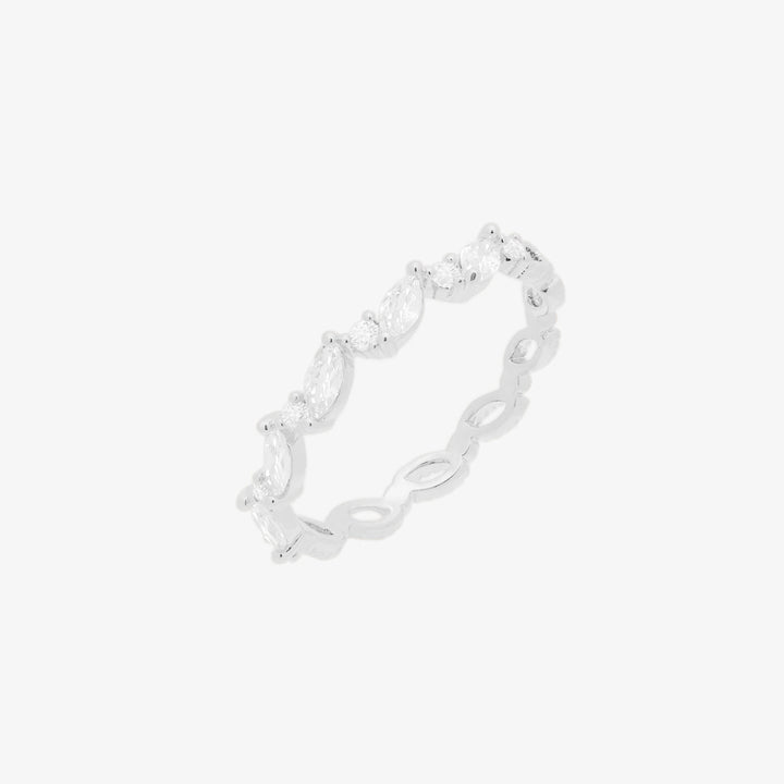 White topaz band ring-3