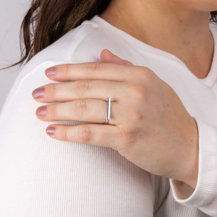 Elongated Bar Silver Ring R3820BeginningsR3820 50