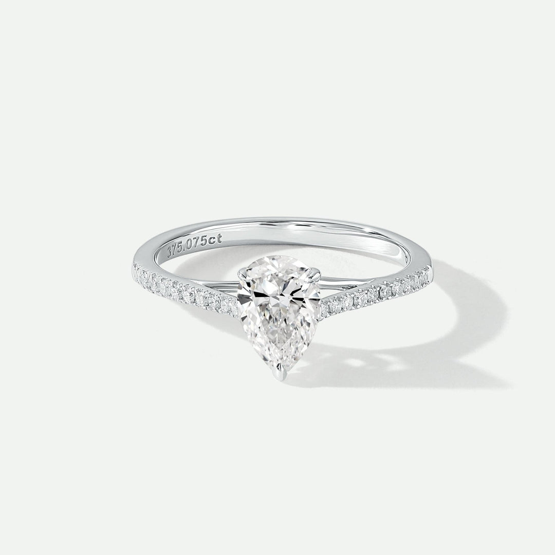 Rachel | 9ct White Gold 0.75ct tw Pear Lab Grown Diamond Engagement RingCreated BrillianceBA0072548 - O