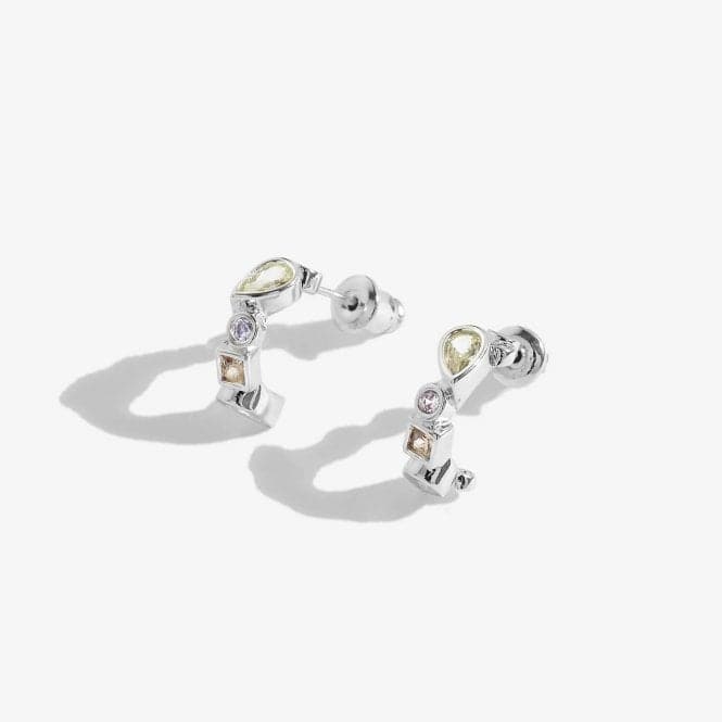 Radiant Treasures Gems Huggies Silver Huggie Hoop Earrings 5838Joma Jewellery5838