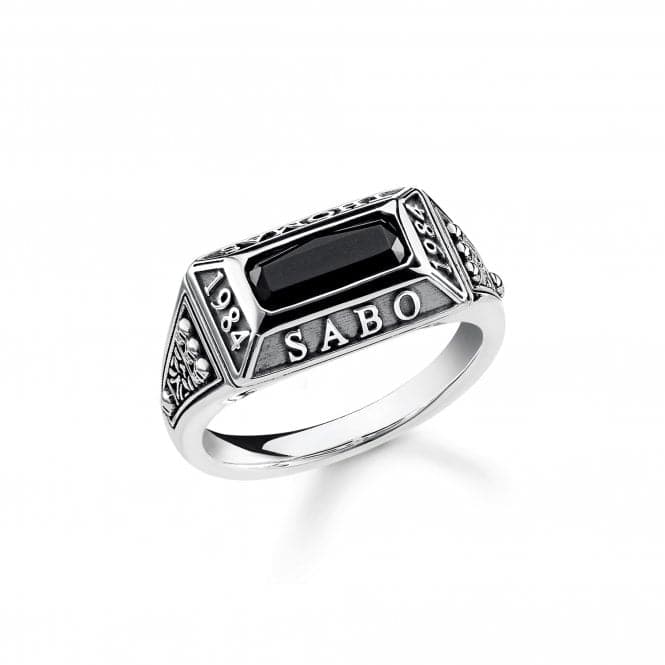 Rebel At Heart Black College Ring TR2243 - 698 - 11Thomas Sabo Sterling SilverTR2243 - 698 - 11 - 48