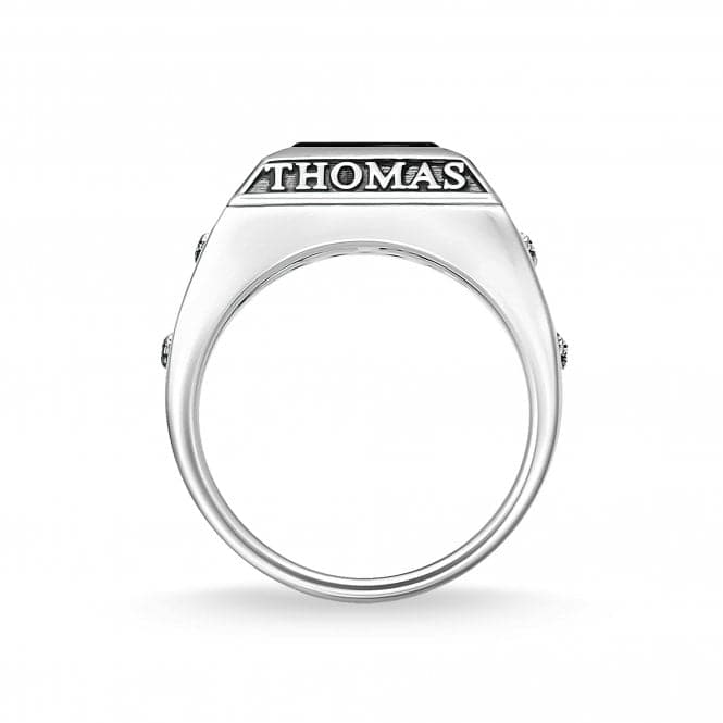 Rebel At Heart Black College Ring TR2243 - 698 - 11Thomas Sabo Sterling SilverTR2243 - 698 - 11 - 48