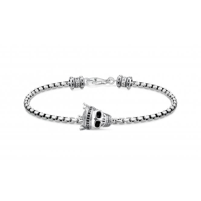 Rebel At Heart Black Skull Bracelet A2056 - 643 - 11Thomas Sabo Sterling SilverA2056 - 643 - 11 - L16