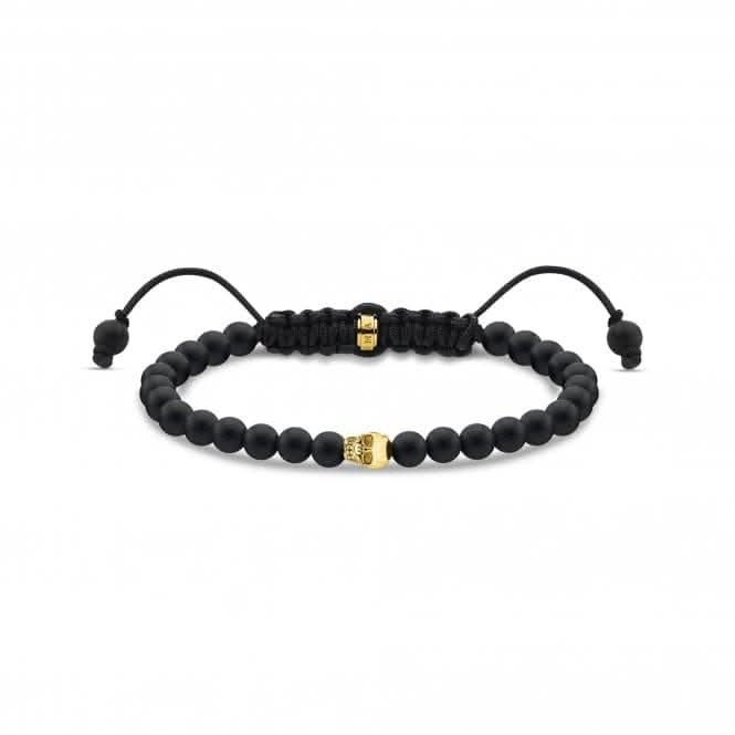 Rebel At Heart Gold Plated Black Skull Bracelet A2015 - 848 - 11 - L22VThomas Sabo Sterling SilverA2015 - 848 - 11