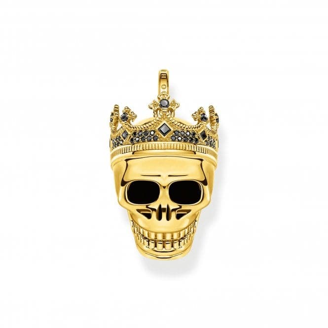Rebel At Heart Gold Plated Skull King Pendant PE815 - 414 - 11Thomas Sabo Sterling SilverPE815 - 414 - 11