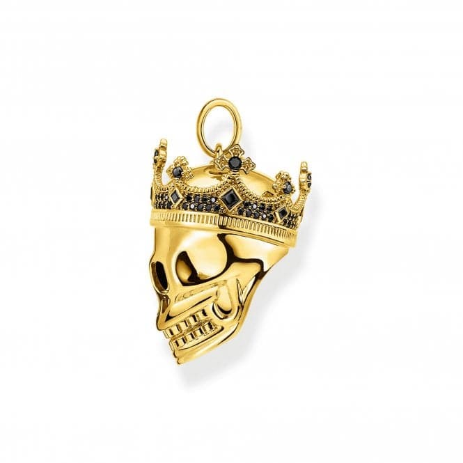 Rebel At Heart Gold Plated Skull King Pendant PE815 - 414 - 11Thomas Sabo Sterling SilverPE815 - 414 - 11