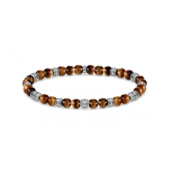 Rebel At Heart Lucky Charm Tiger's Eye Bracelet A1923 - 826 - 2Thomas Sabo Sterling SilverA1923 - 826 - 2 - L15,5