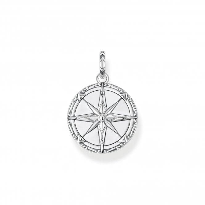 Rebel At Heart Tiger's Eye Compass Pendant PE833 - 826 - 2Thomas Sabo Sterling SilverPE833 - 826 - 2