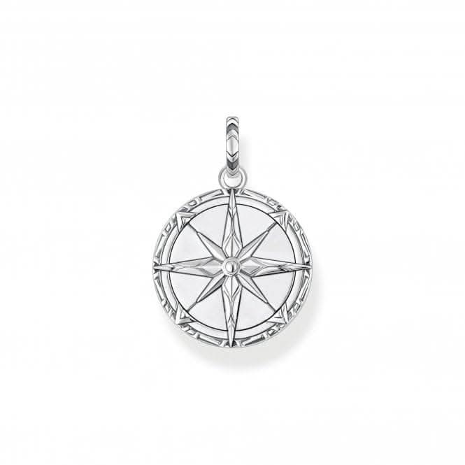 Rebel At Heart Tiger's Eye Compass Pendant PE833 - 826 - 2Thomas Sabo Sterling SilverPE833 - 826 - 2