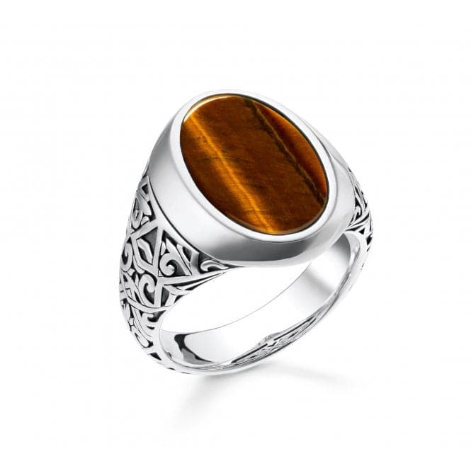 Rebel At Heart Tiger's Eye Ring TR2242 - 826 - 2Thomas Sabo Sterling SilverTR2242 - 826 - 2 - 60